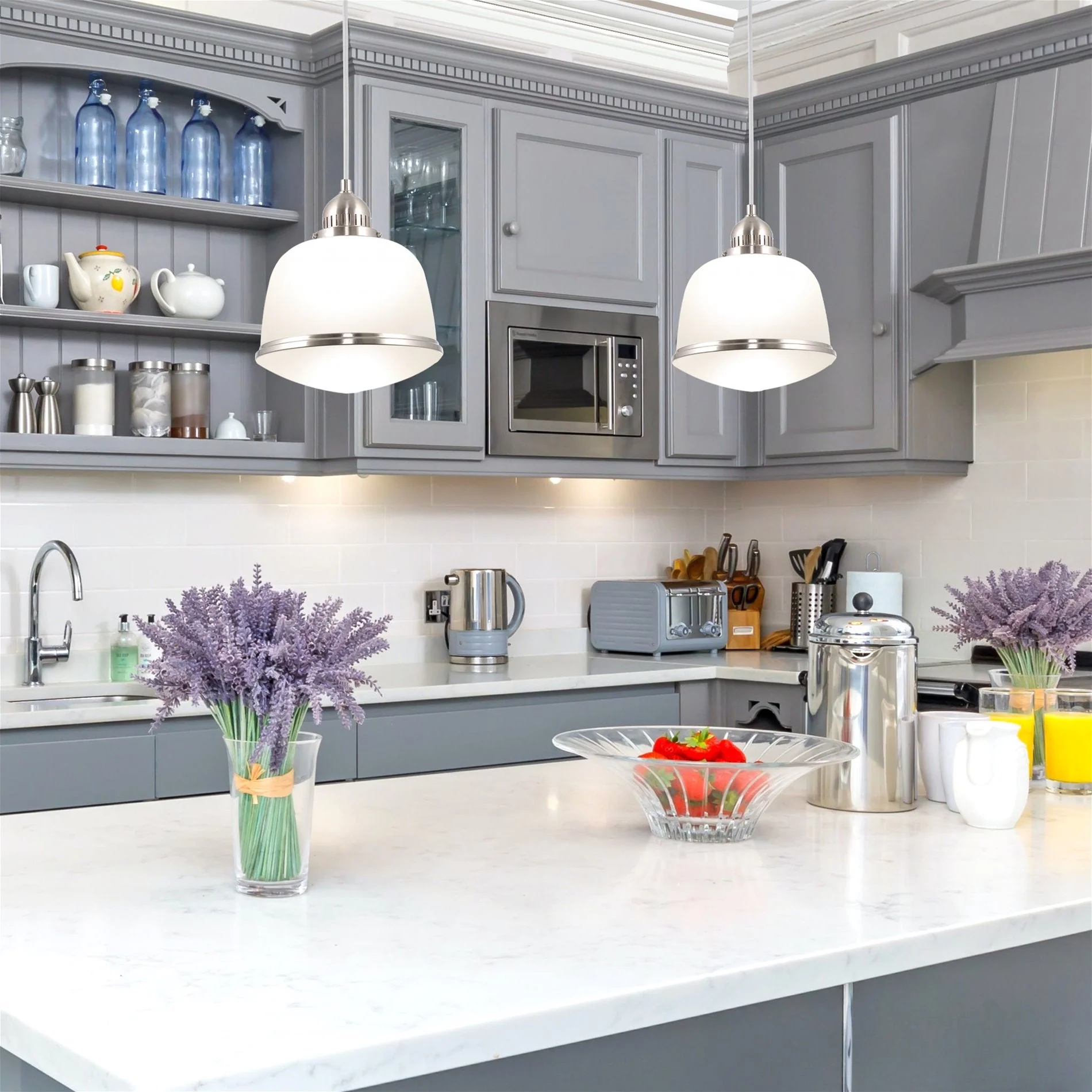 Alina 12 White Pendant Light