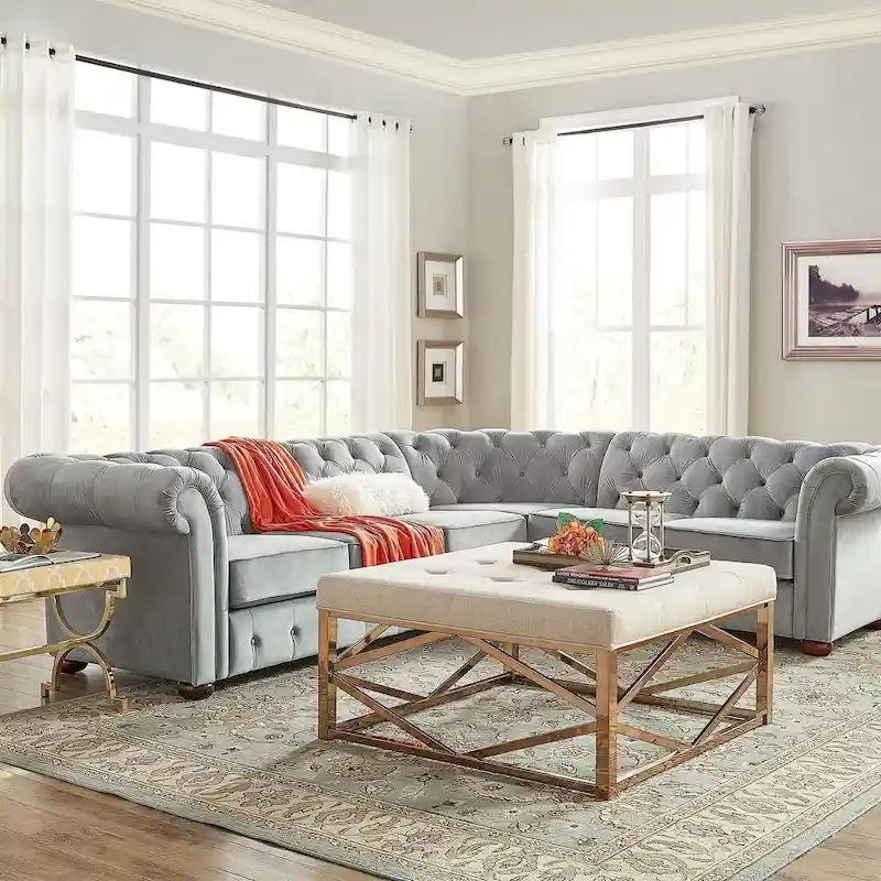 Knightsbridge Chesterfield Sectional by iNSPIRE Q Artisan