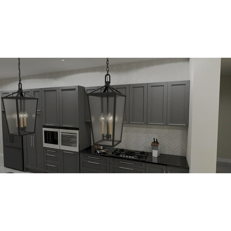 Hull 3-Light Matte Black Mini Pendant Light