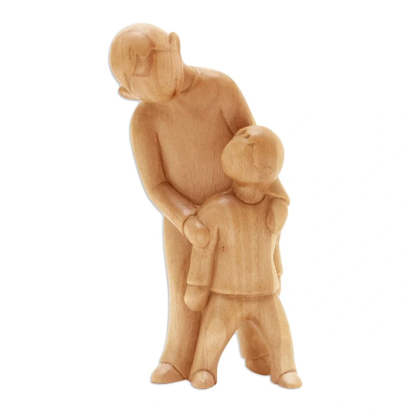 Novica Handmade Learning Lessons Wood Statuette