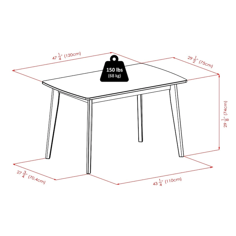 Shaye Dining Table with Slat-back Chairs