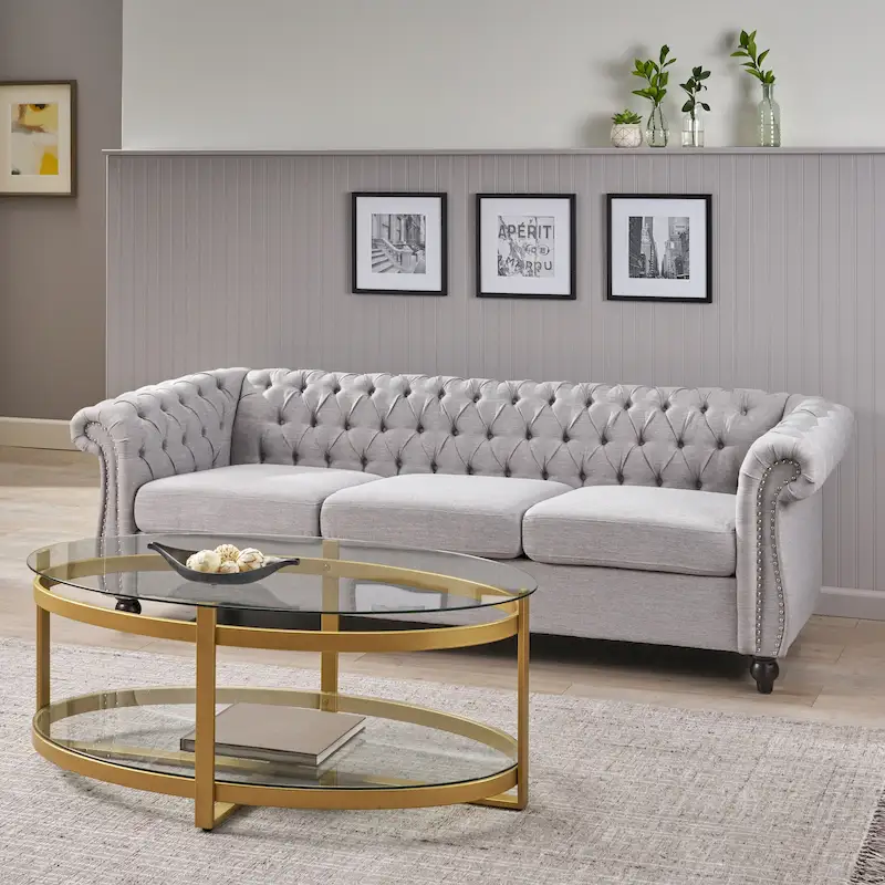 Tufted Chesterfield 3-Seat Sofa
