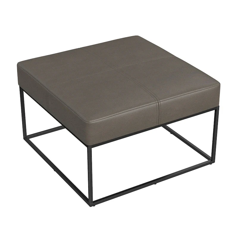 HomePop Square Metal Frame Ottoman
