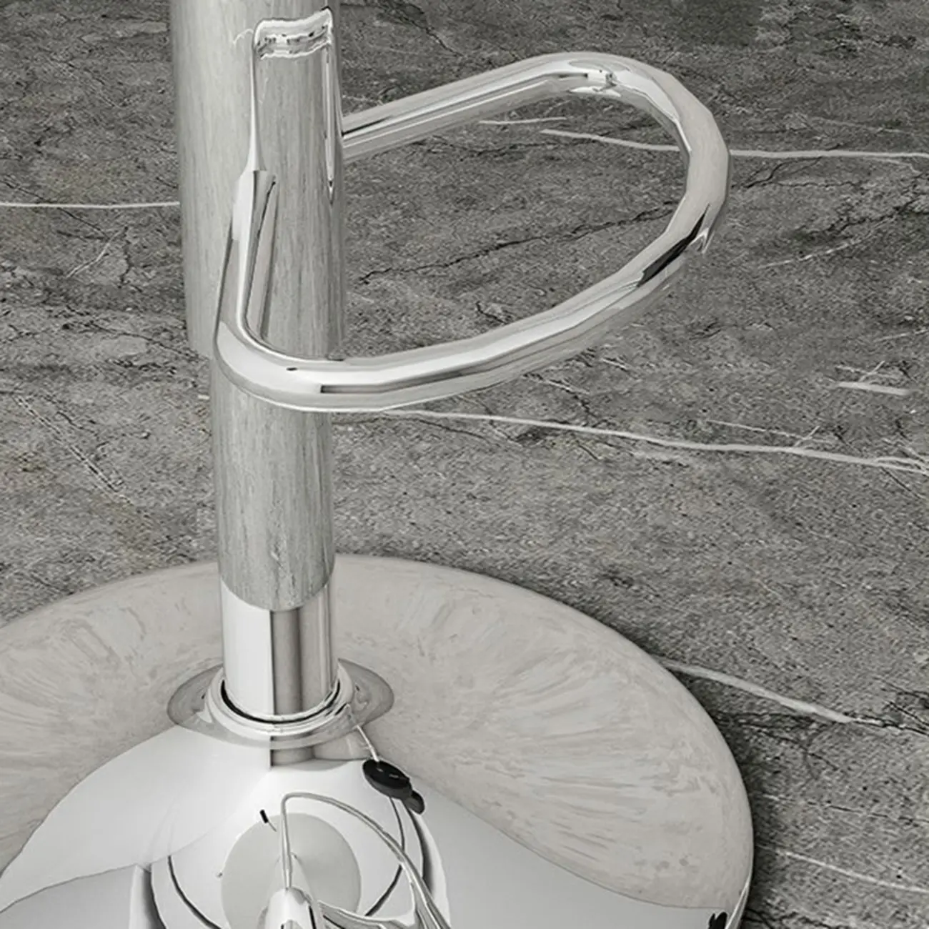 Leather Upholstered Adjustable Swivel Bar Stools