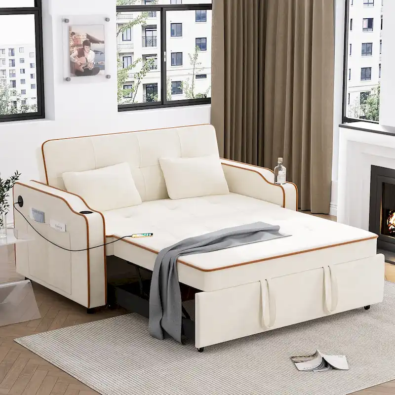 Ouyessir 3 in 1 Multi-Functional Convertible Sleeper Sofa Bed
