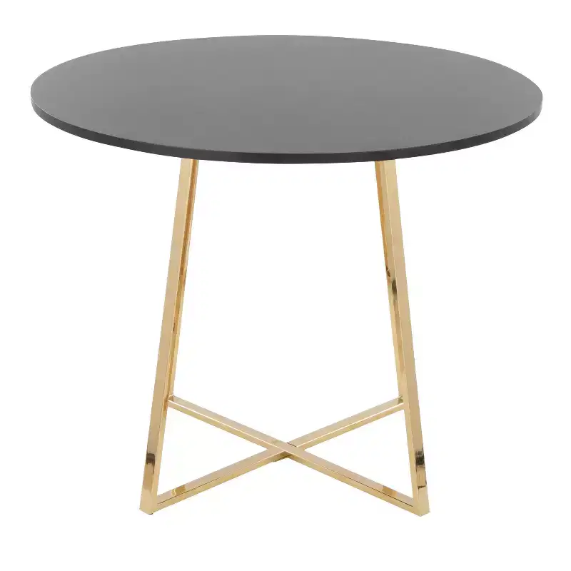LumiSource Cosmo MDF Dining Table Gold/Black