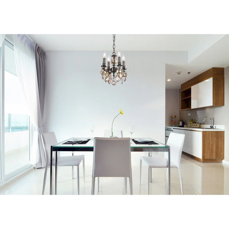 Elegant Lighting 9104D10-GT/RC Lillie 4 Light 10  Wide Crystal