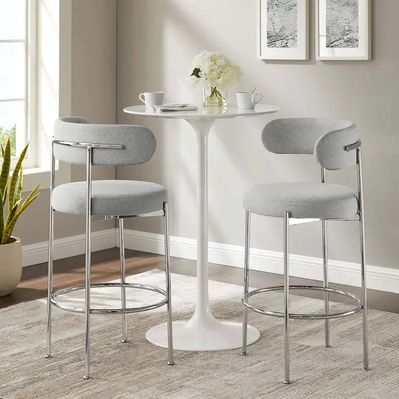 Albie Fabric Bar Stools - Set of 2