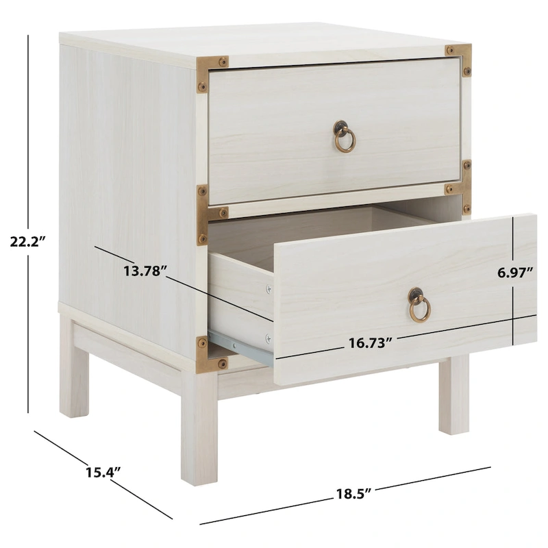 SAFAVIEH Zaria 2-Drawer Nightstand