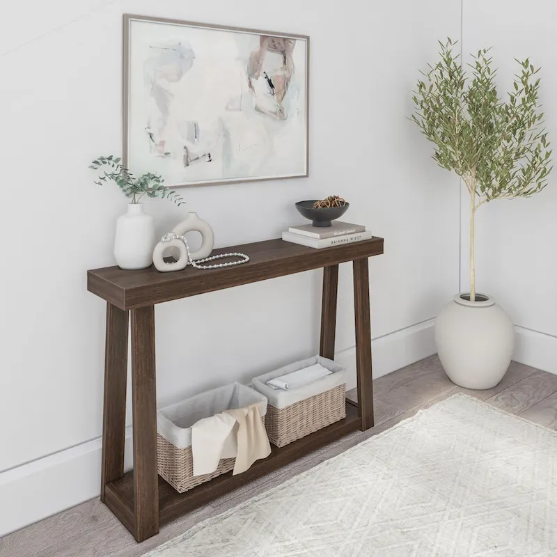Plank and Beam Classic Console Table with Shelf - 46