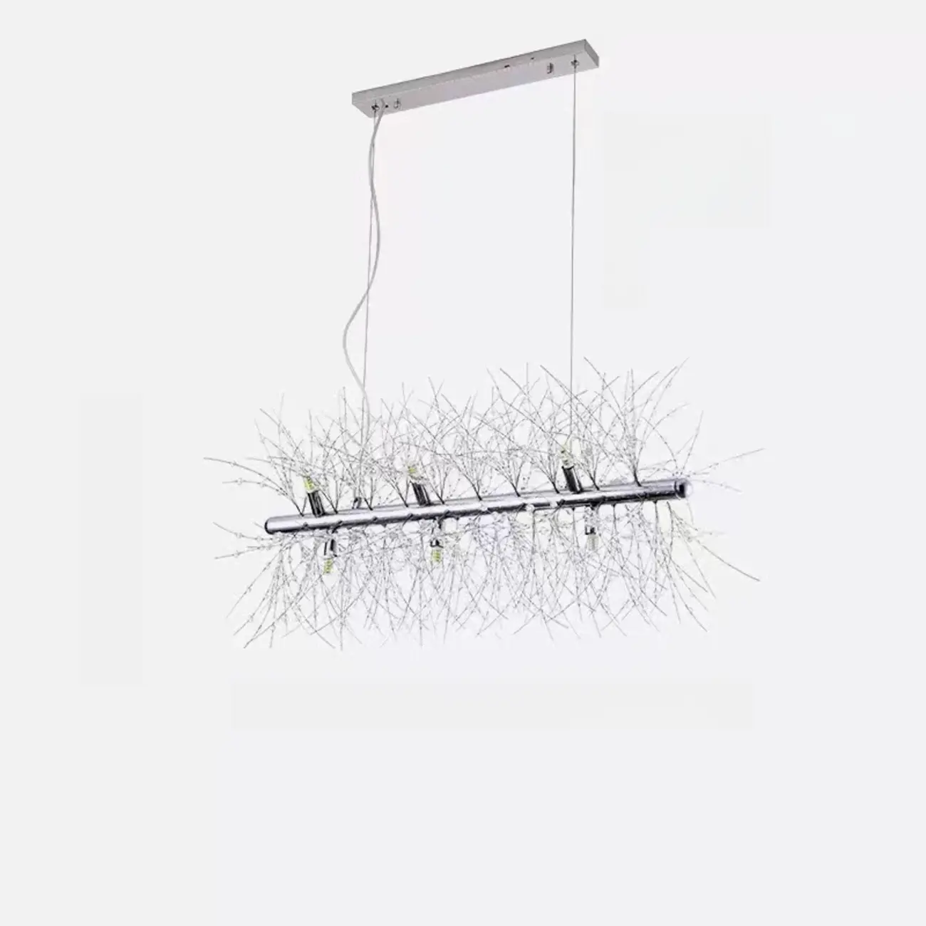 Golden Geometric Crystal Island Light Adjustable Hanging Length