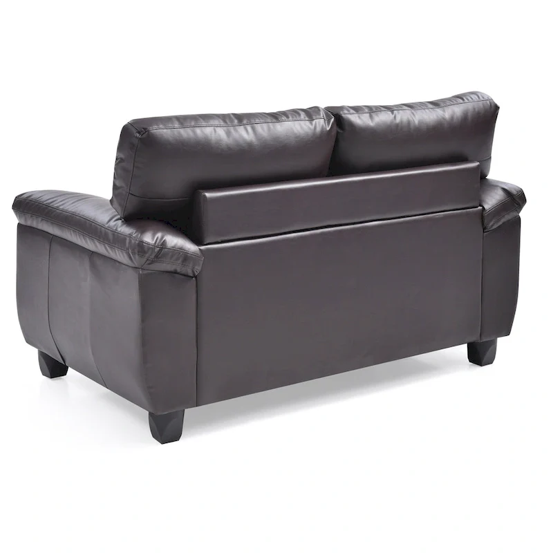 Faux Leather Loveseat