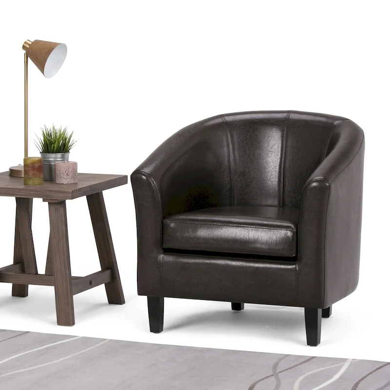 Tub Chair, Contemporary Style, Single Seat – Brown / Black / Red / Grey / Blue