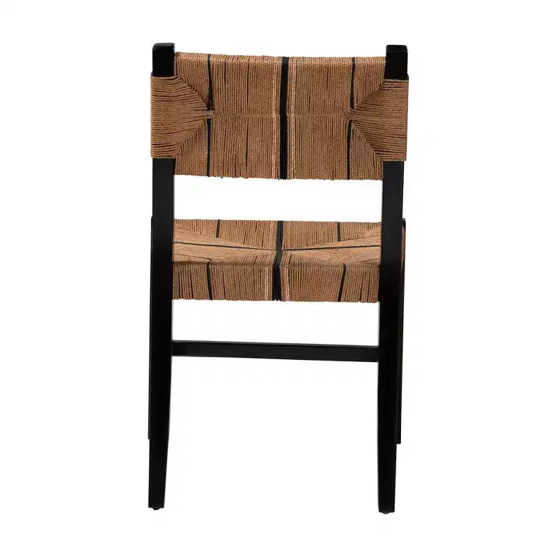 Brown/Black Bohemian Armless Dining Chair, Seats 1