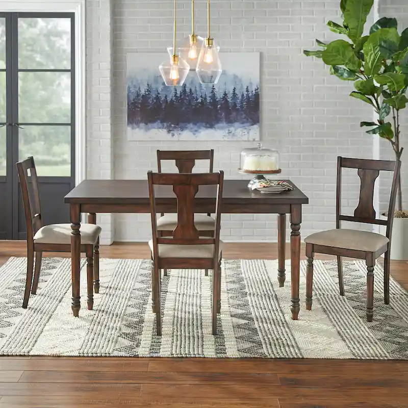 Simple Living Burntwood Dining Table - 29h x 60w x 36d
