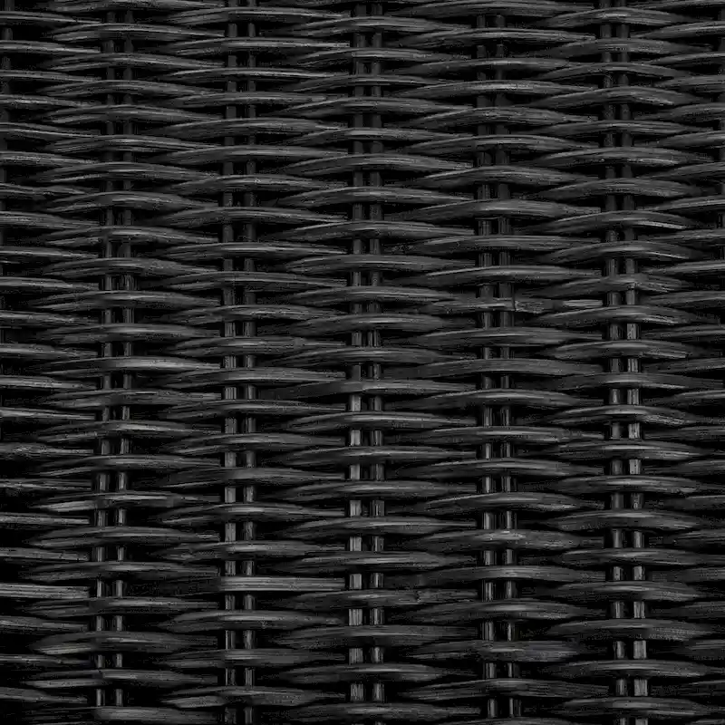 Dark Brown Wicker Ottoman