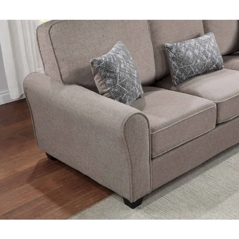 2Pc Chenille Upholstered Sofa Set w/ Pillows Living Room Couch Loveseat