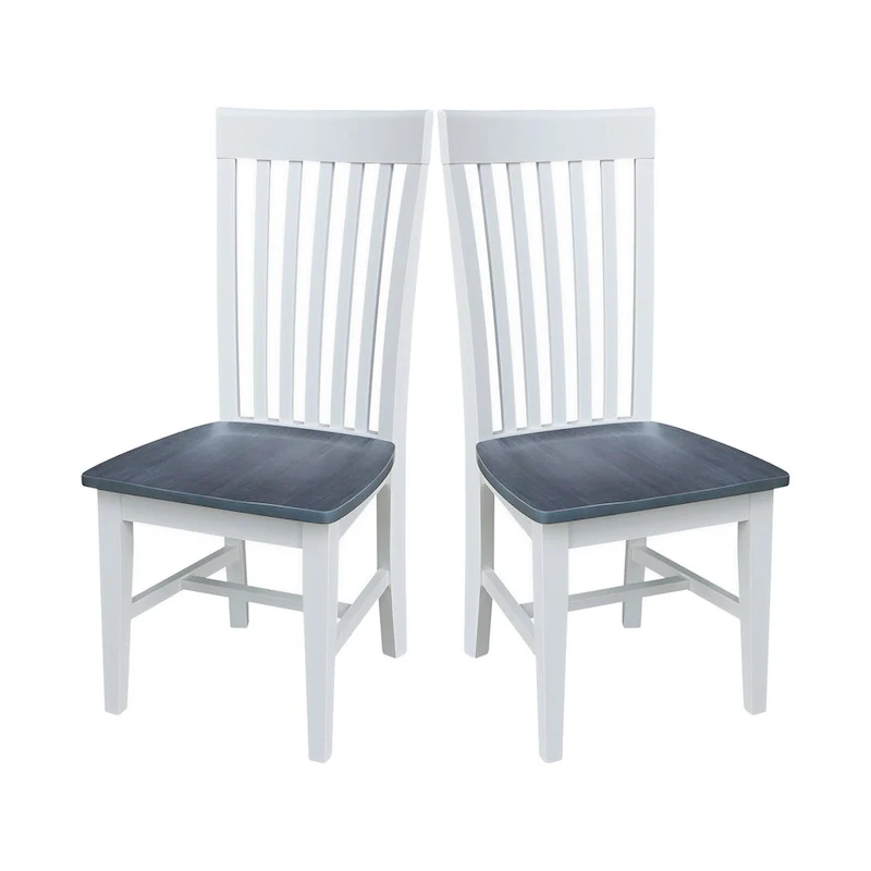 Solid Wood Tall Mission Dining Chairs, Set of 2