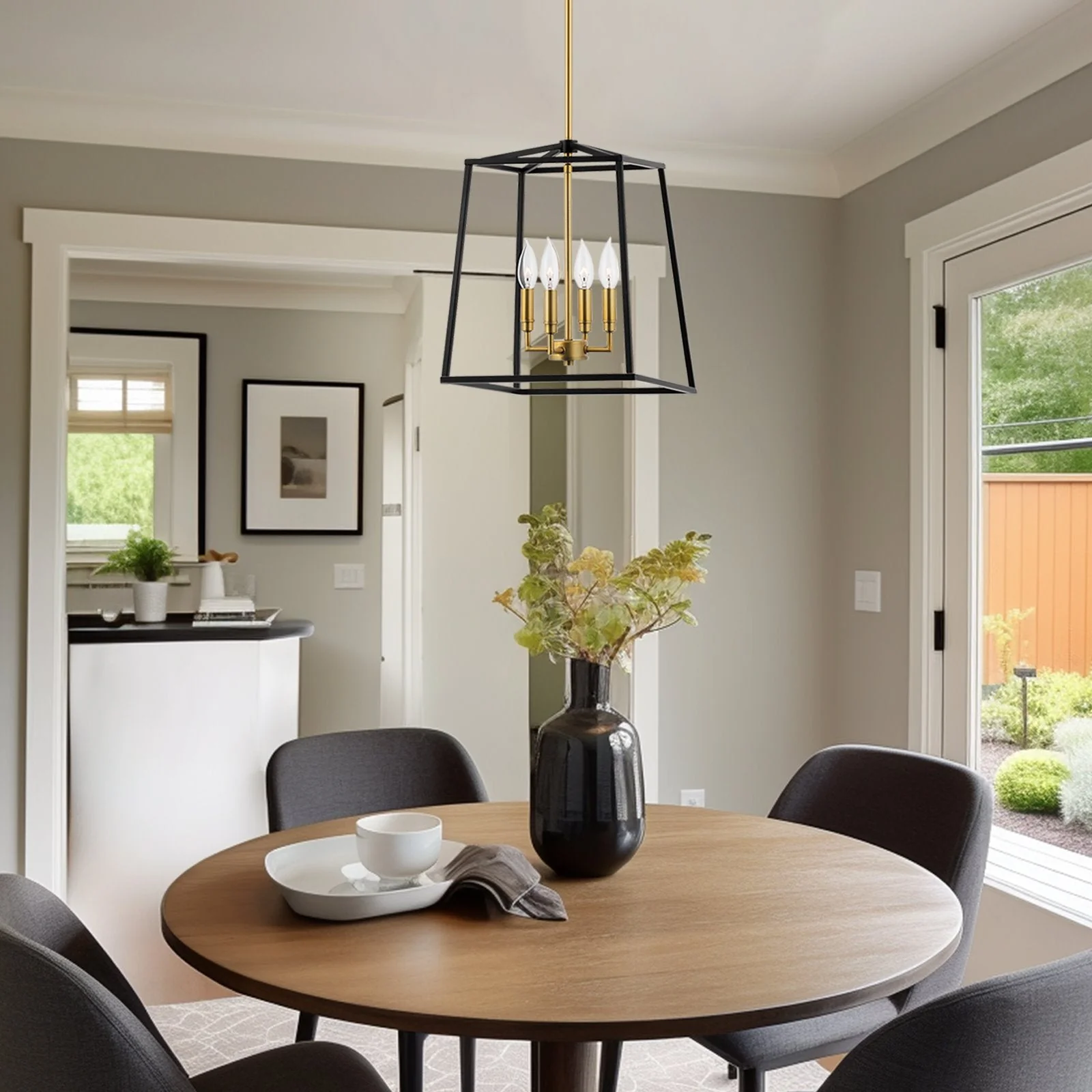 Bellevue 16 4-Light Modern Farmhouse Lantern Pendant Light