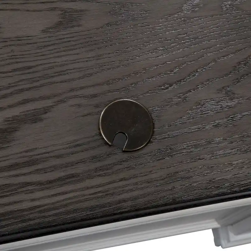 Allyson Park Wirebrushed White Charcoal Desk