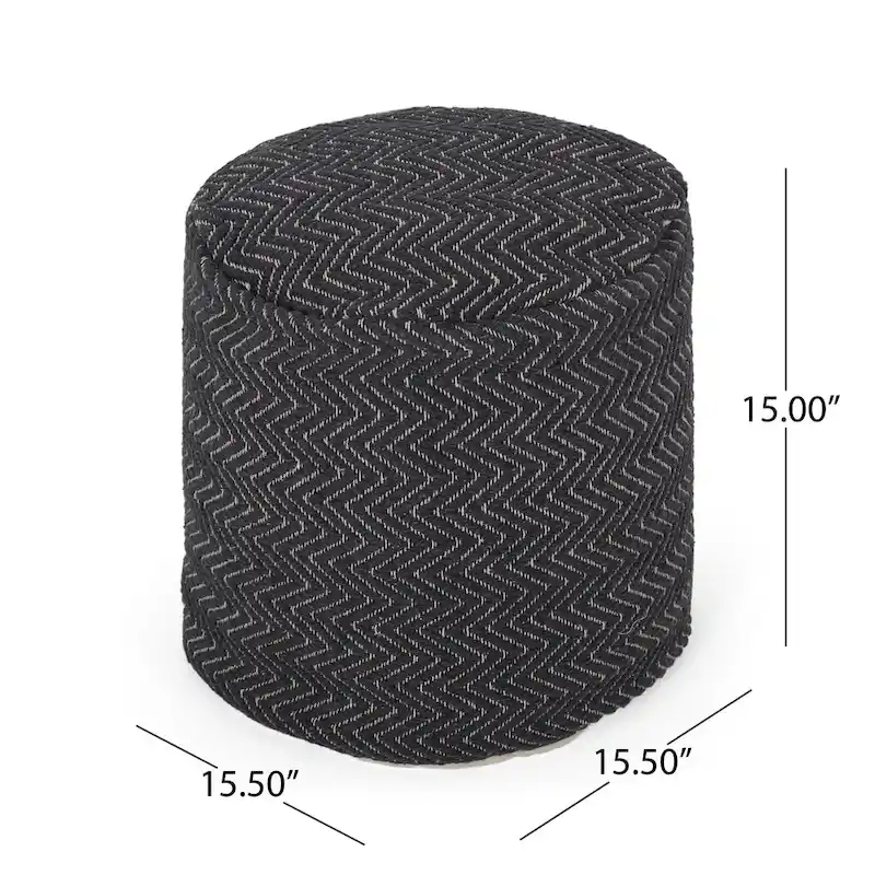 Barthol Boho Fabric Cylinder Pouf by Christopher Knight Home