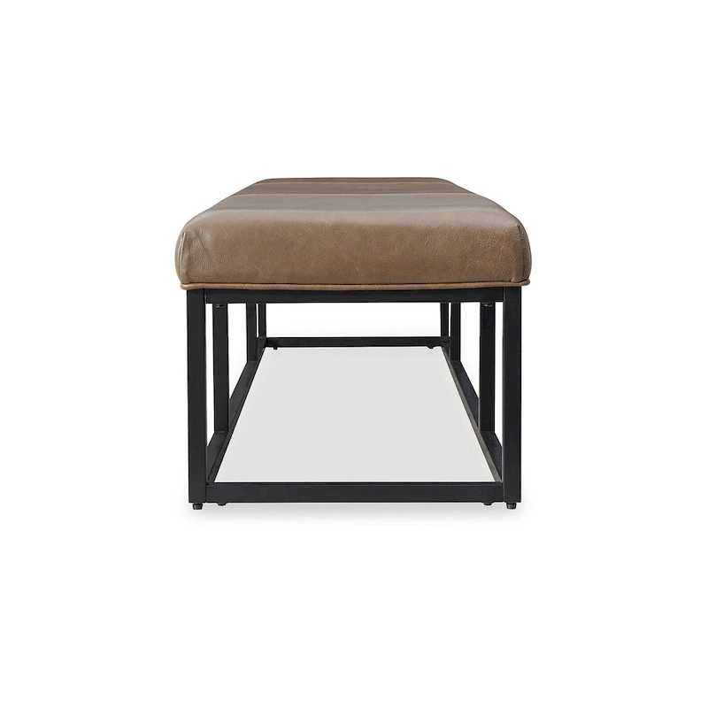 Signature Design by Ashley Joston Brown/Black Accent Bench - 70.87  W x 18.87  D x 15.75  H