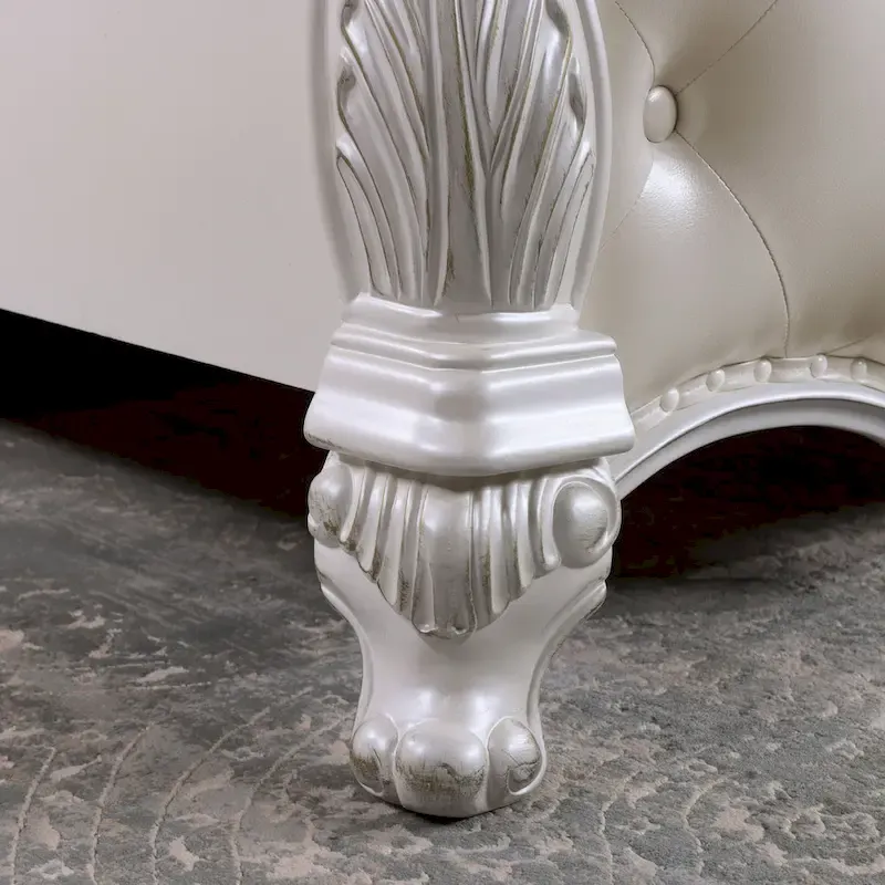 Furniture of America Eugene Traditional 6-Piece Solid Wood Panel Bedroom Set