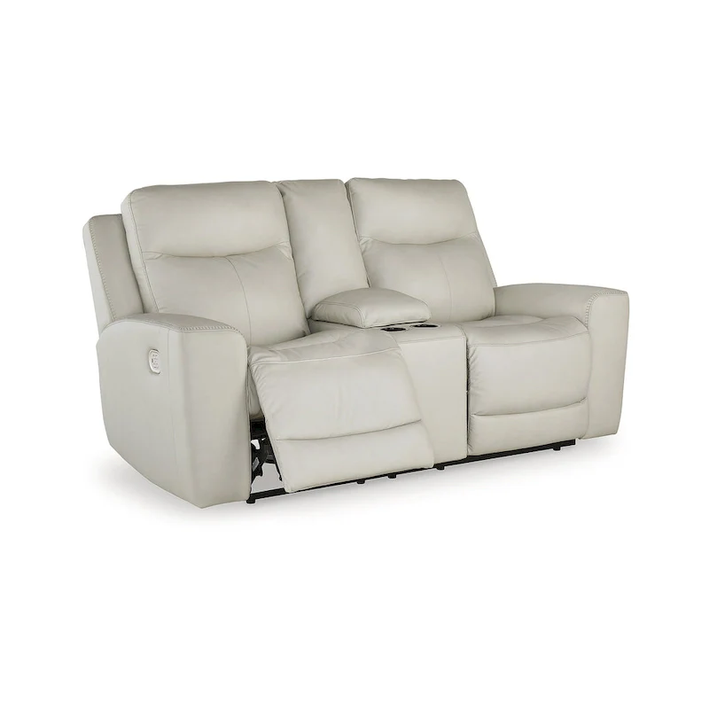 Signature Design by Ashley Mindanao Coconut Power Reclining Loveseat with Console - 79 W x 42 D x 43 H