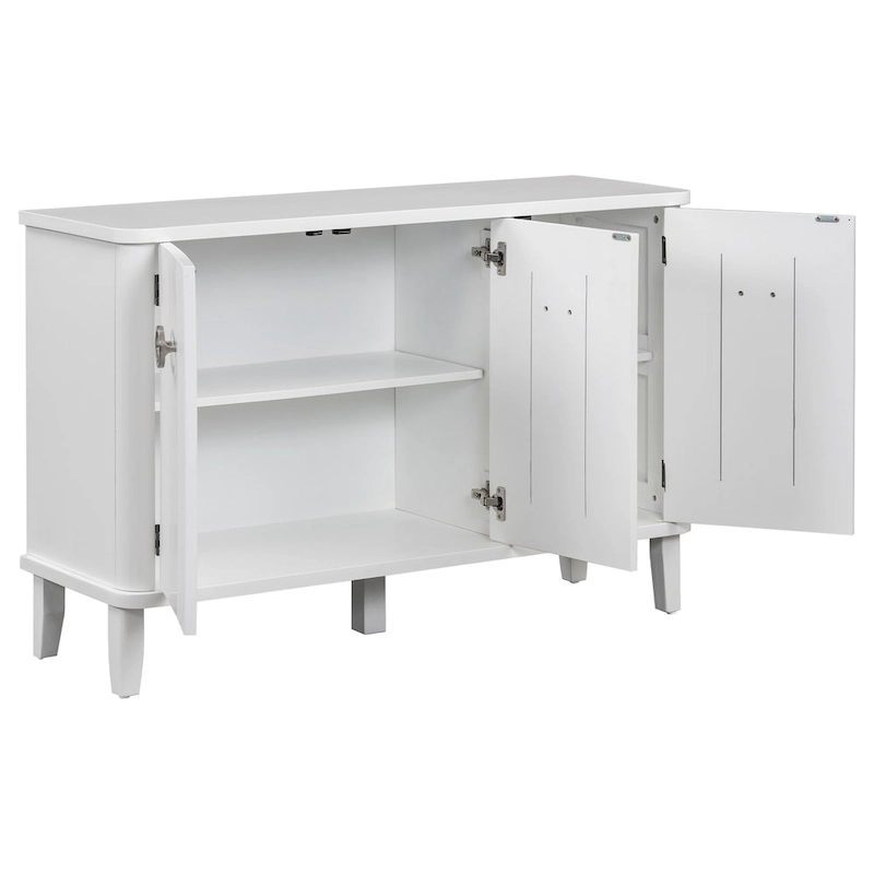 Simple and Atmospheric Solid Wood Veneer Fraxinus Mandschuric Cabinet