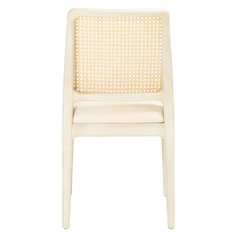 SAFAVIEH Sylva Rattan Cushion Dining Chair (Set of 2) - 19 W x 17.5 L x 32 H - 19Wx18Dx32H