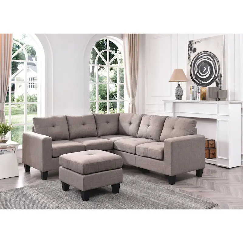 Twill Fabric Sectional Sofa