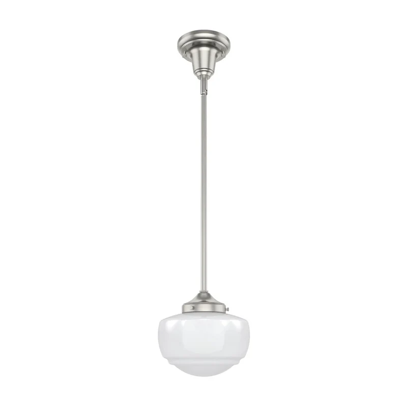 Hunter Saddle Creek 1-Light Mini Pendant / Semi-Flush Mount Ceiling Light - Kitchen Island, Dining Room, Hallway