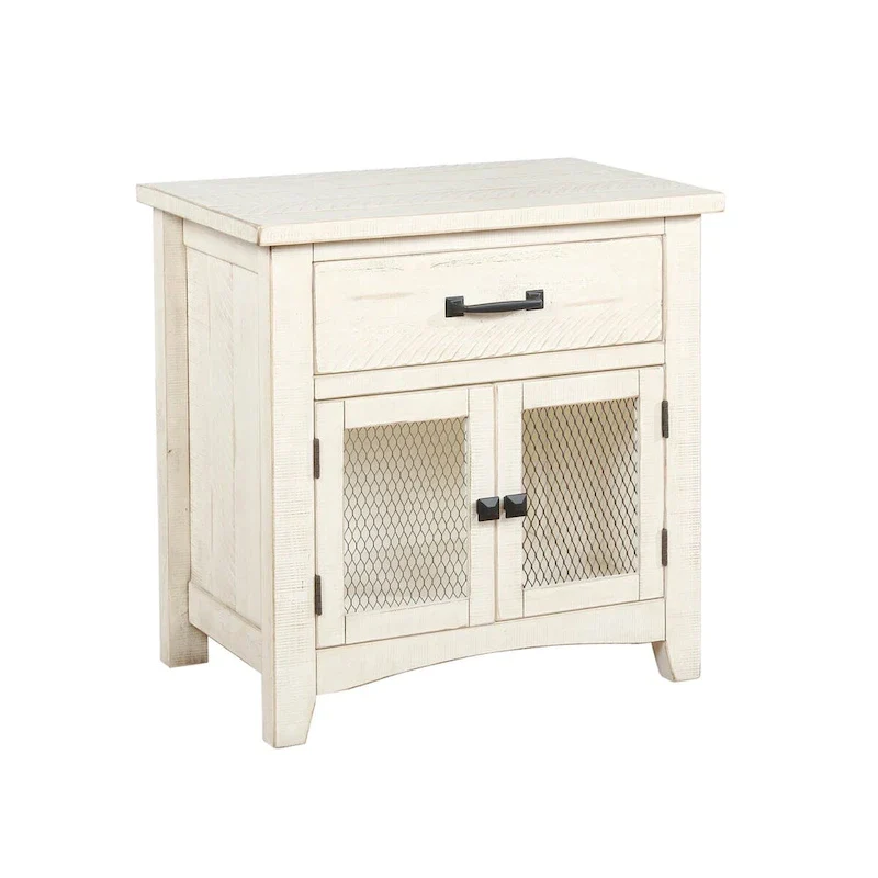 Vilo Home Modern Western 5 Piece White Solid Wood Bedroom Set