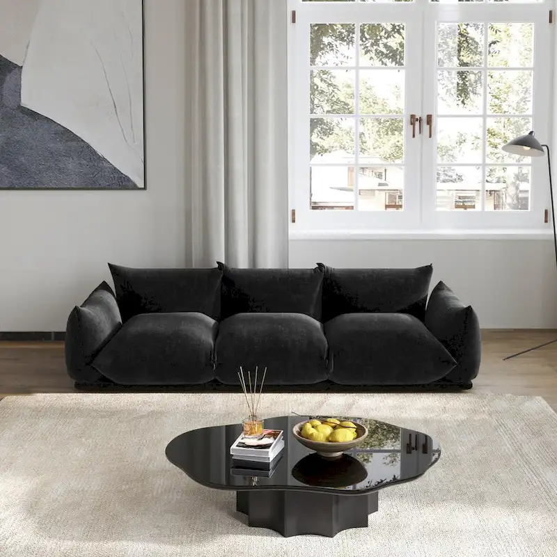 Round Accent Chair with Chenille Upholstery and Sponge Cushion