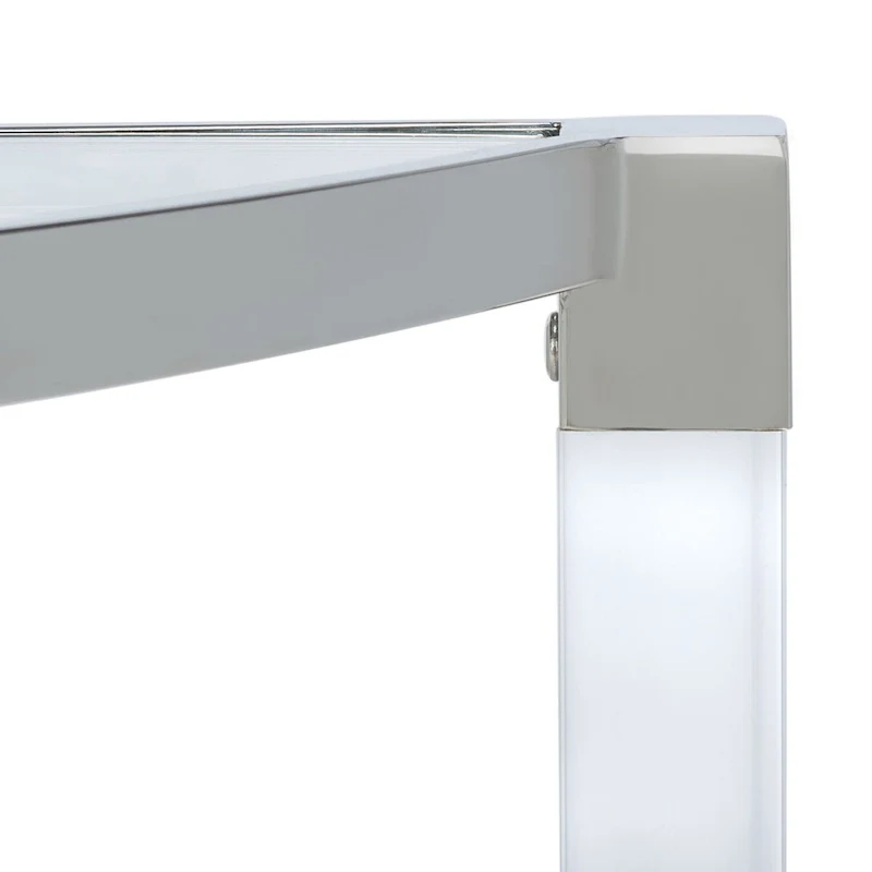 Acrylic Console Table with Stainless Steel Accents - 47W x 18D x 29H
