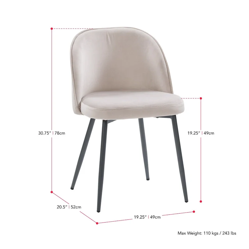 Ayla Velvet Upholstered Dining Chair