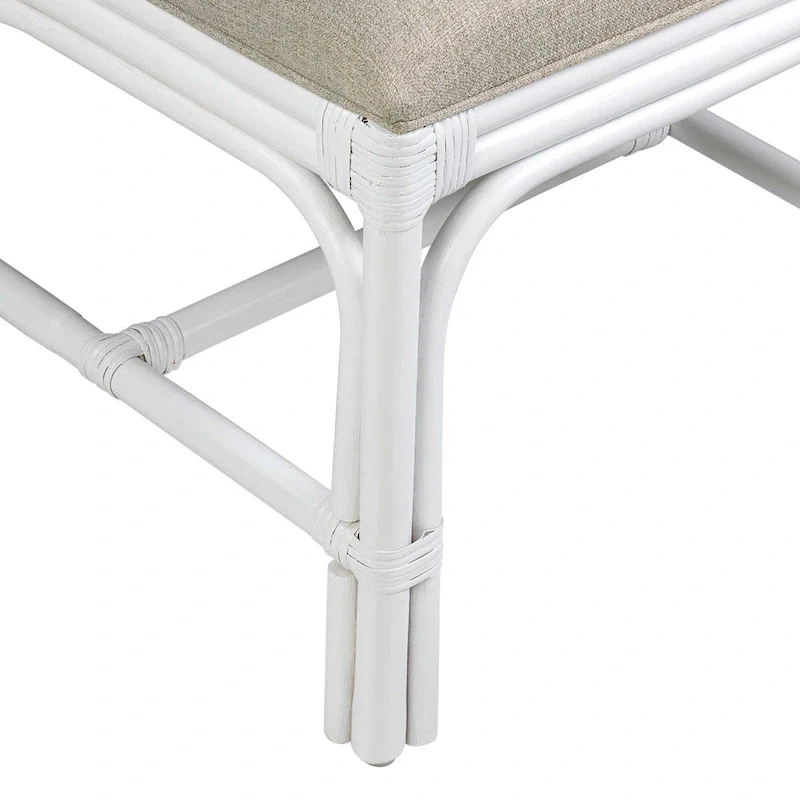 Natural Rattan Handmade Chippendale Cushioned Dining Chairs by