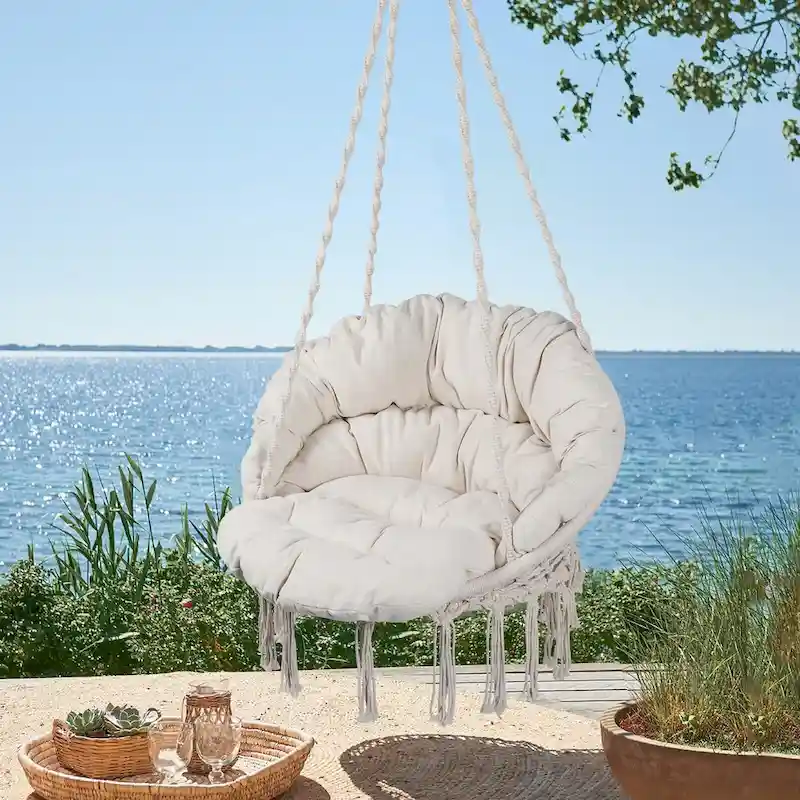 Hanging Cotton Rope Hammock Swing