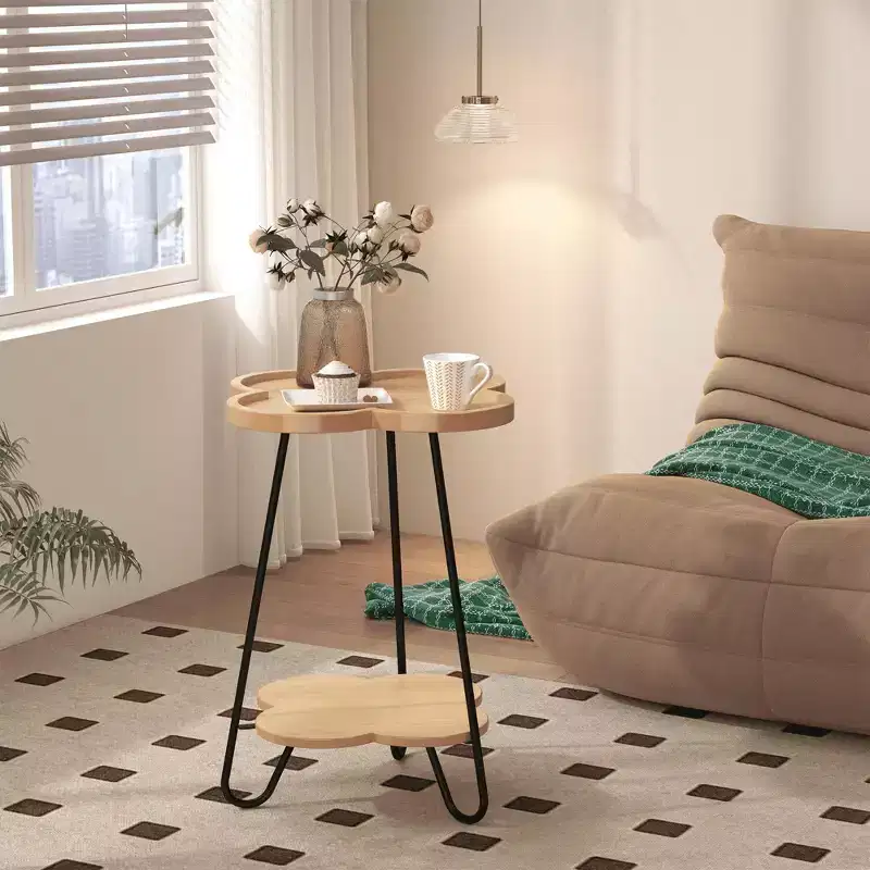 MAYEERTY Round End Table Accent Side Table for Living Room, Bedroom