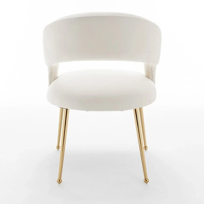 SEYNAR Mid Century Modern Velvet Upolstered Open-Back Dining Chair Set of 6