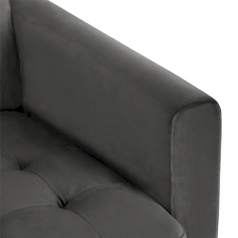 CosmoLiving by Cosmopolitan Strummer Velvet Reversible Sectional Sofa