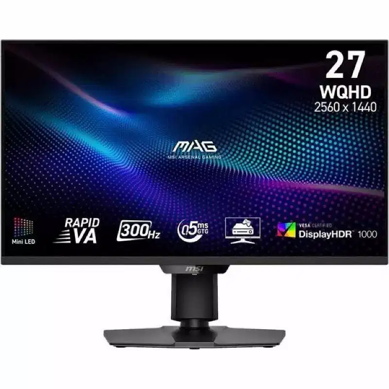 MSI MAG 274QPF X30MV 27 Class WQHD Gaming Mini LED Monitor - 16:9 - Black - 27 Viewable - Rapid Vertical Alignment (VA) - Mini LED Backlight