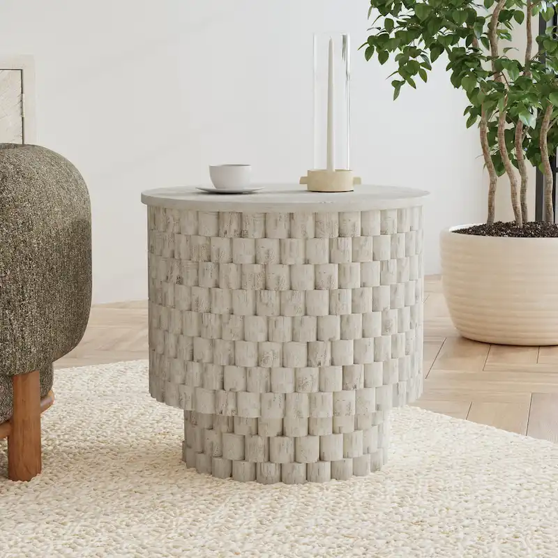 25-inch Round End Table, 25