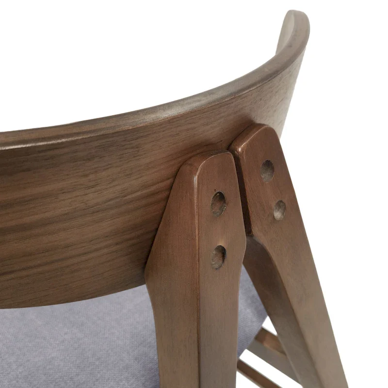 Fabric rubberwood dining chair