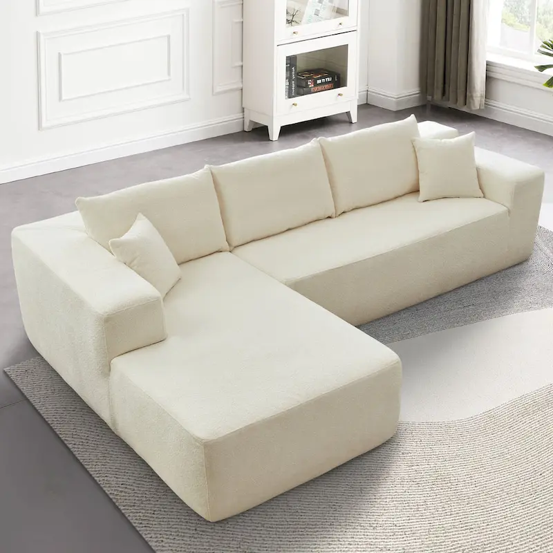 HOOOWOOO Modern L-shaped Modular Sectional Sofa with Chaise
