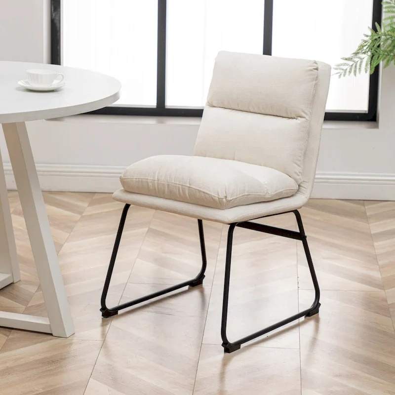 5-Piece Round Dining Set, Trestle Table with 4 Chairs