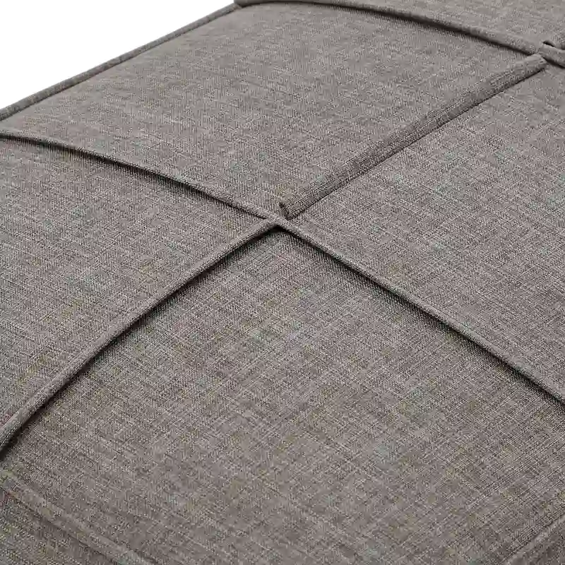 Cassian Black Finish Linen Upholstered Bench by iNSPIRE Q Modern