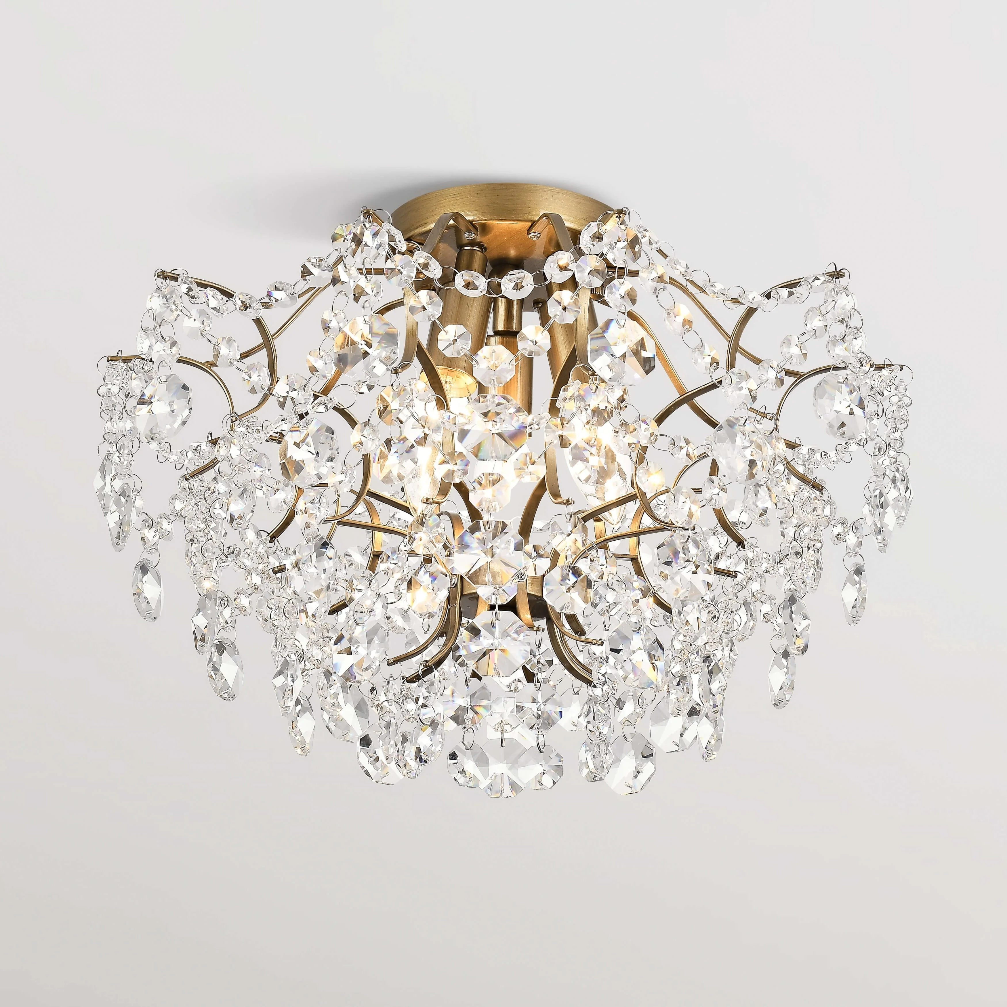 Dalia Elegant Indoor 3-light Crystal Flush Mount