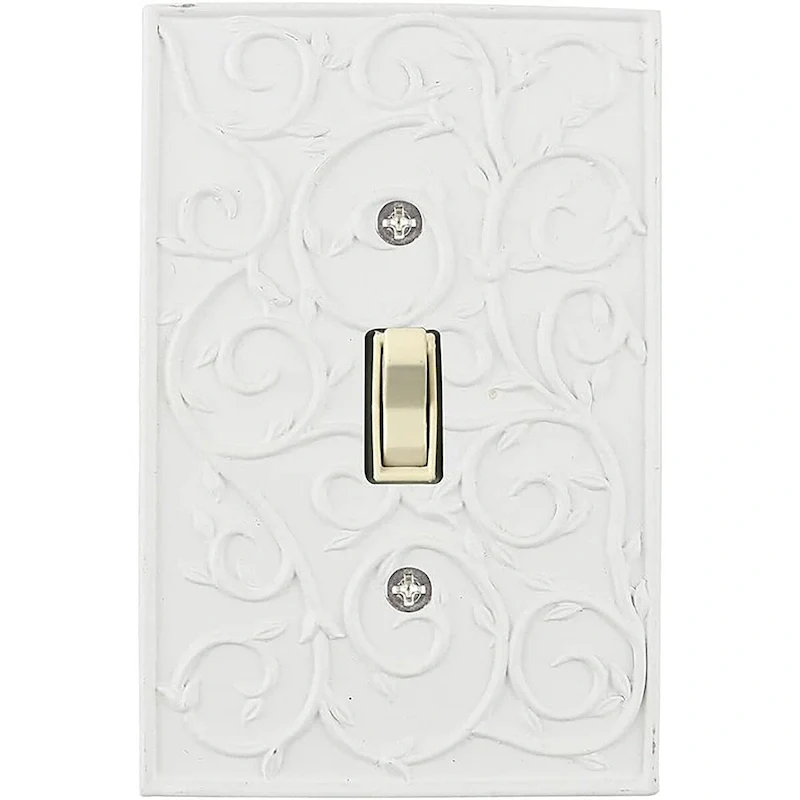 Meriville French Scroll 1 Toggle Wallplate, Single Switch Electrical Cover Plate