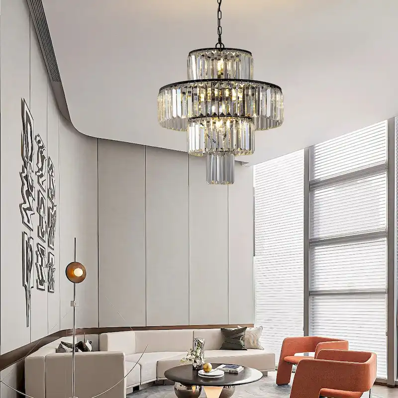 Black Luxury Crystal Chandelier Modern Chandeliers Lights